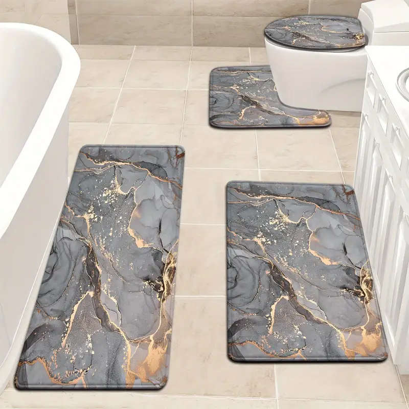 4-Piece Marble Bath Mat
