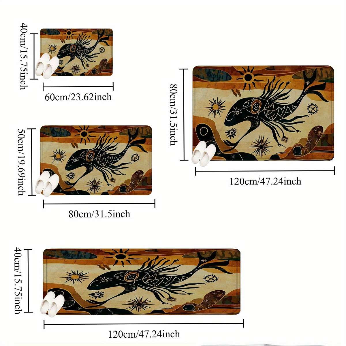 1Pc 80x120cm Floor Mat