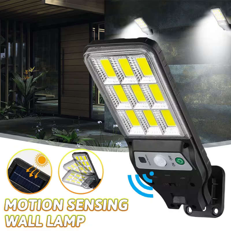 Solar Outdoor LED Street Light Motion Sensor Wall Mount Security Lamp