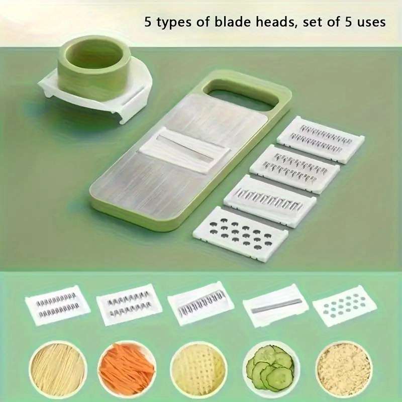 7pcs Professional Grade Kitchen Tools Stainless Steel Slicer with Replaceable Blade Thick and