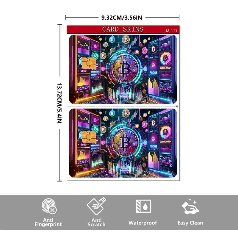 Two Shiny Credit Card Skins Made of Ultra-Thin Vinyl
