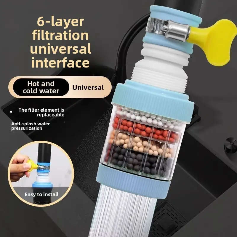 6-In-1 Water Dispenser Faucet With Filtration System Kitchen Sink Faucet