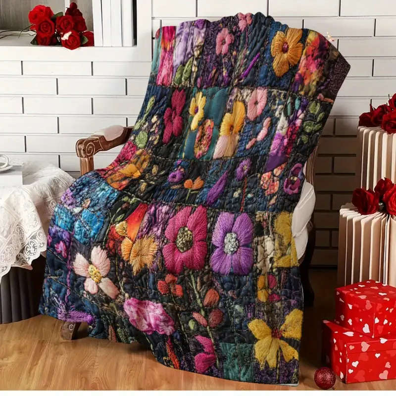 1 Vintage Floral Patchwork Quilt 150*200cm
