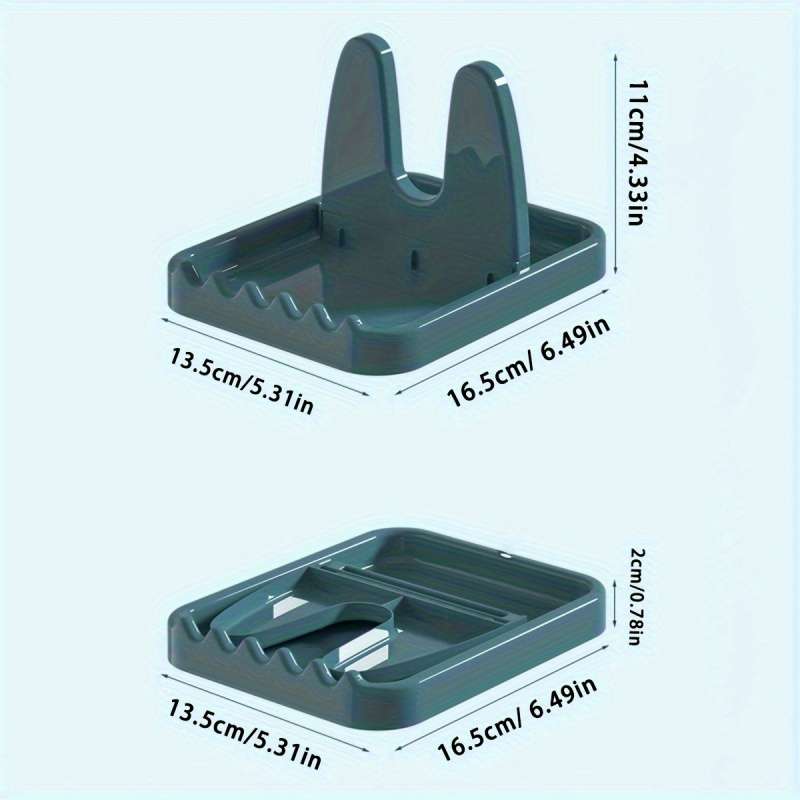 1pc Foldable Space-Saving Kitchen Organizer with Utensil Holder Lid Storage No Drill Adhesive M