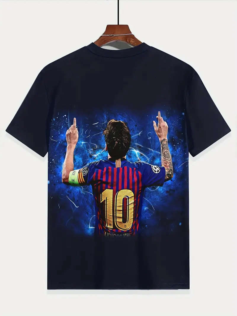 Kids Soccer T-Shirt, Crew Neck - Size: 9-10Y