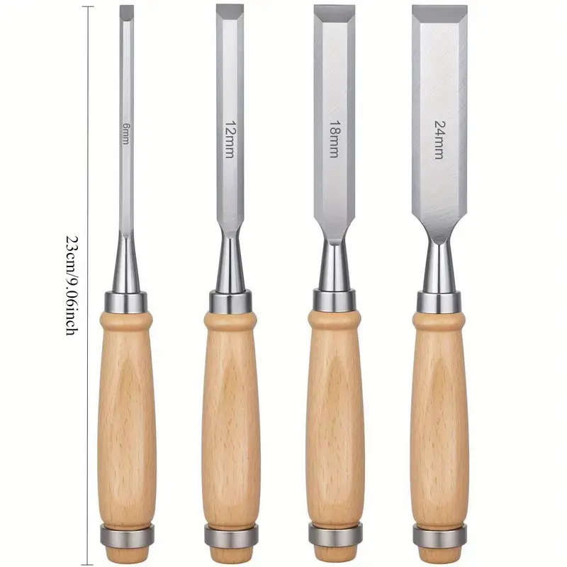 4-Piece Woodworking Chisel Set