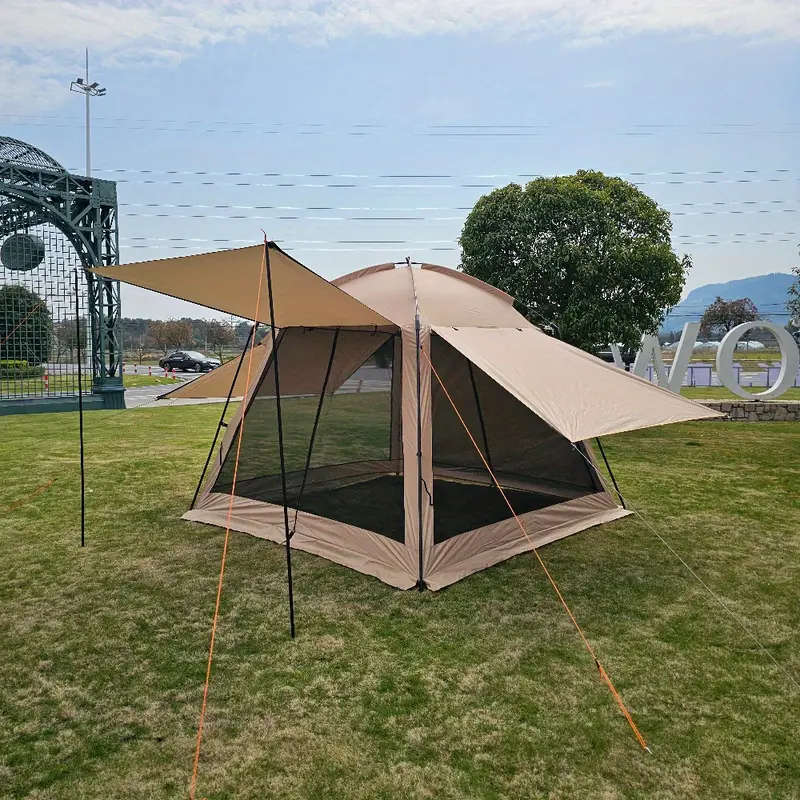 4-6 Person Family Camping Tent with Screen Window and Mosquito Net
