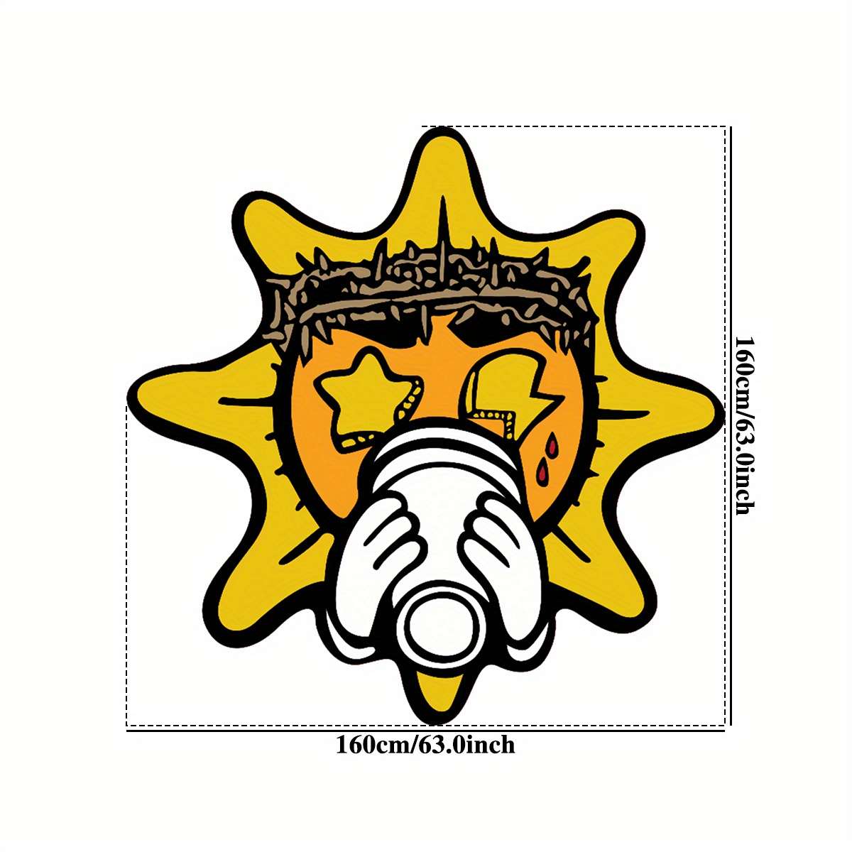 1Pc 23.62x23.62inch 60x60cm Floor Mat