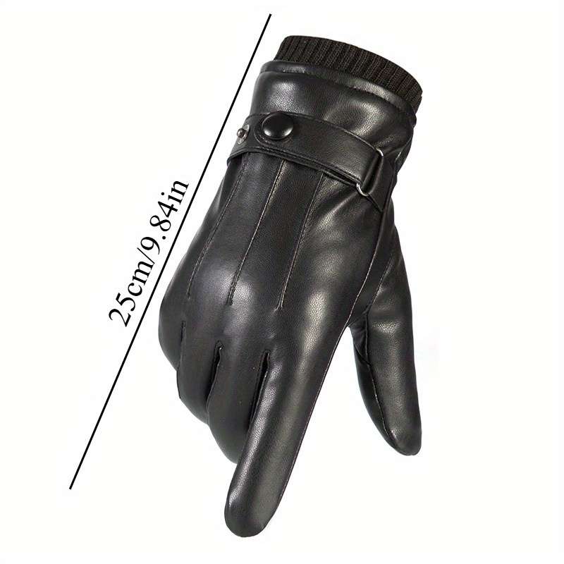 1 Pair Black Warm Gloves