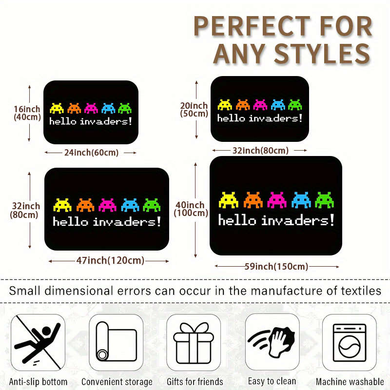 1Pc 15.75x23.62inch 40x60cm Floor Mat