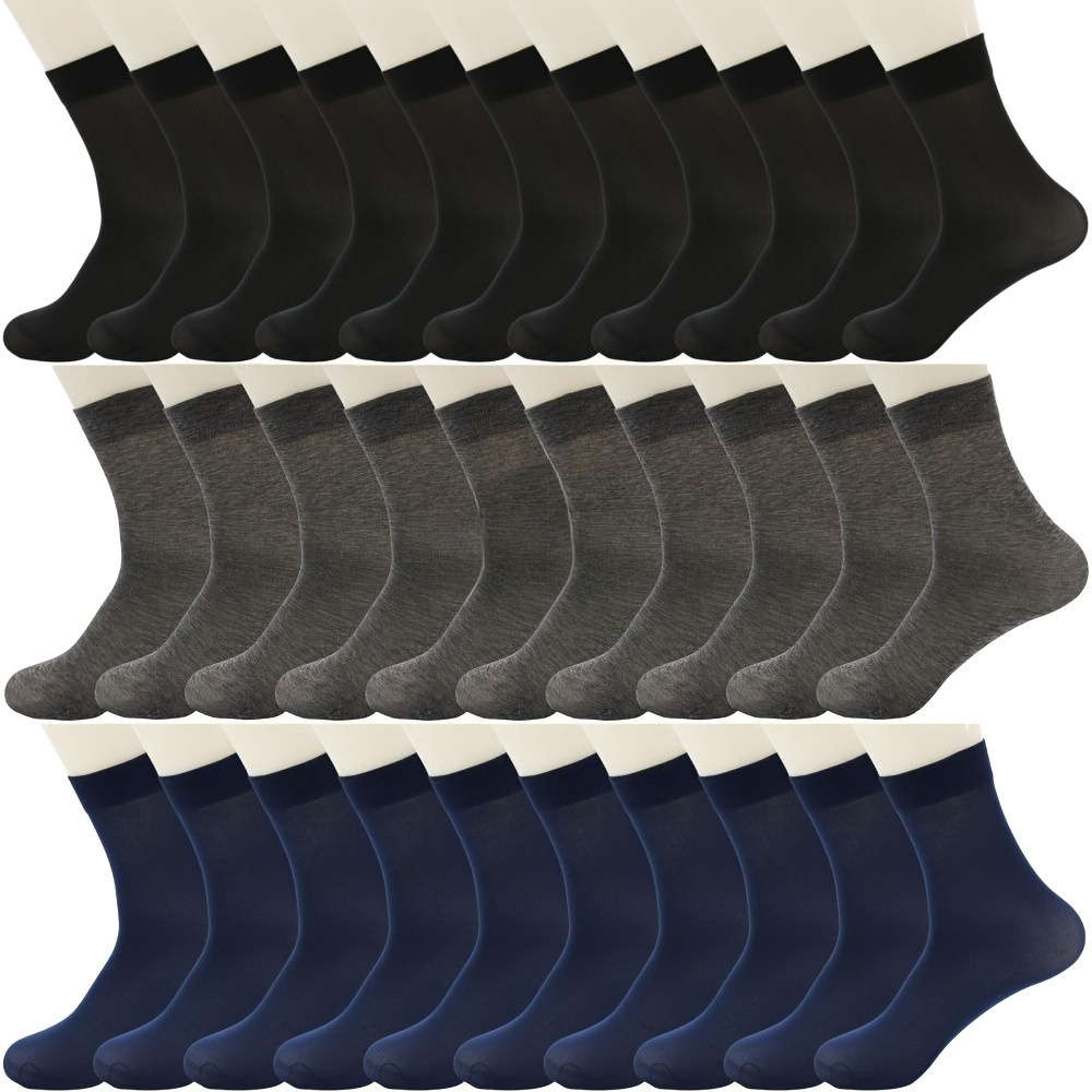 10 Pairs In Dark Blue One Size High Elastic Socks