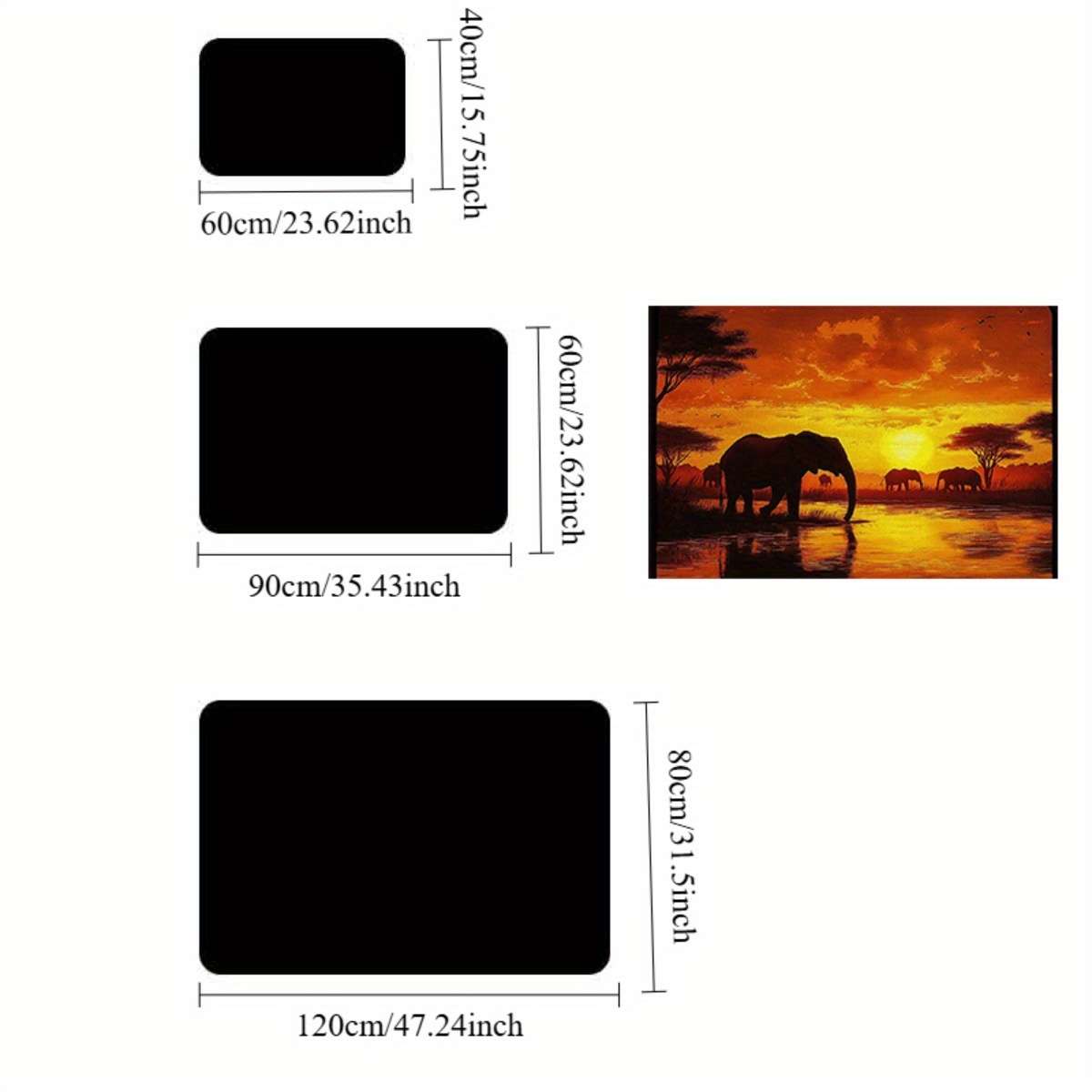 1Pc 40x60cm Floor Mat