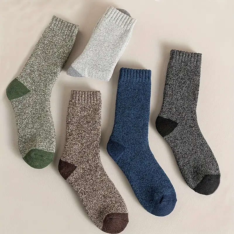 5 Pairs Of Warm Winter Socks For Men