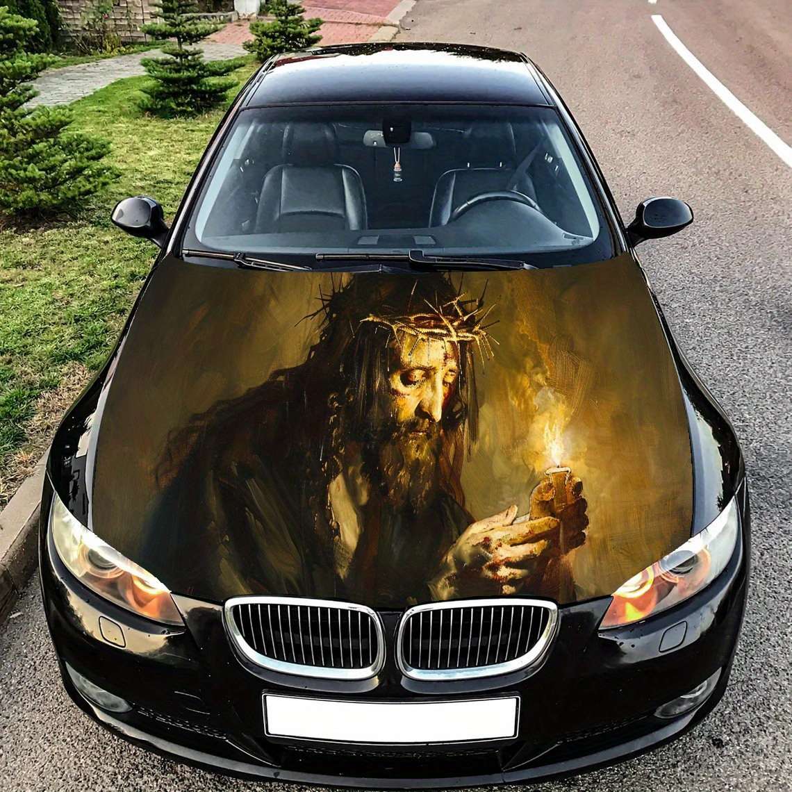 1pc Black Jesus Christian Themed Stickers