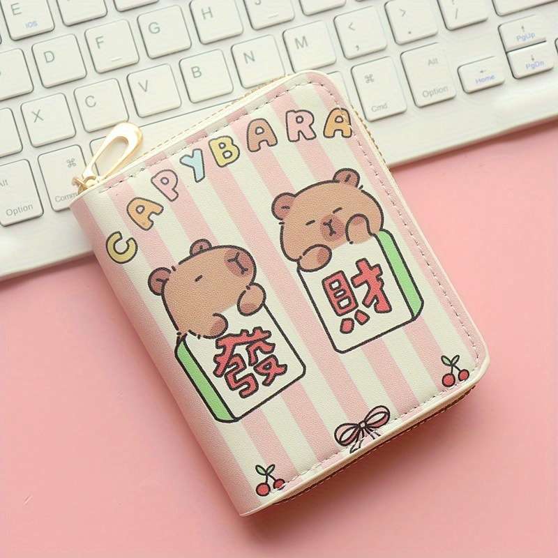 Capybara Cartoon Compact Wallet