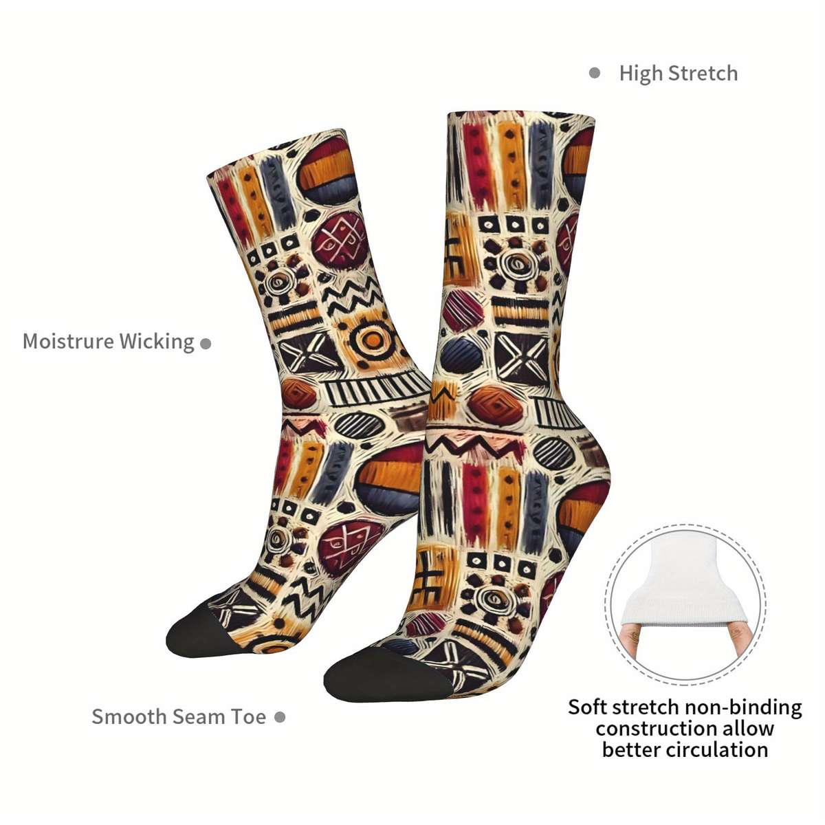 1 Pair Multicolor One Size Socks