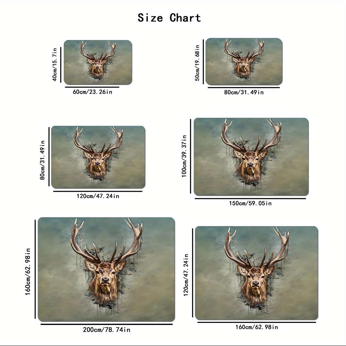 1Pc 50x80cm 19.68x31.49inch Floor Mat