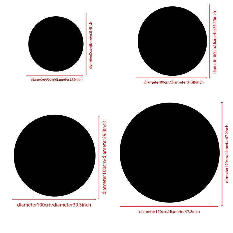 1Pc 120cm Diameter 47.2inch Floor Mat