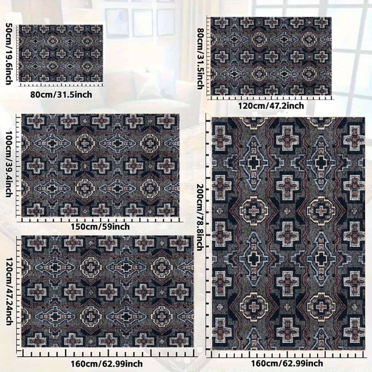 1Pc 19.6x31.5inch 80x50cm Floor Mat