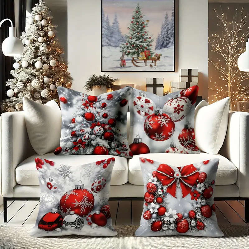 4-Piece Christmas Pillowcase Set