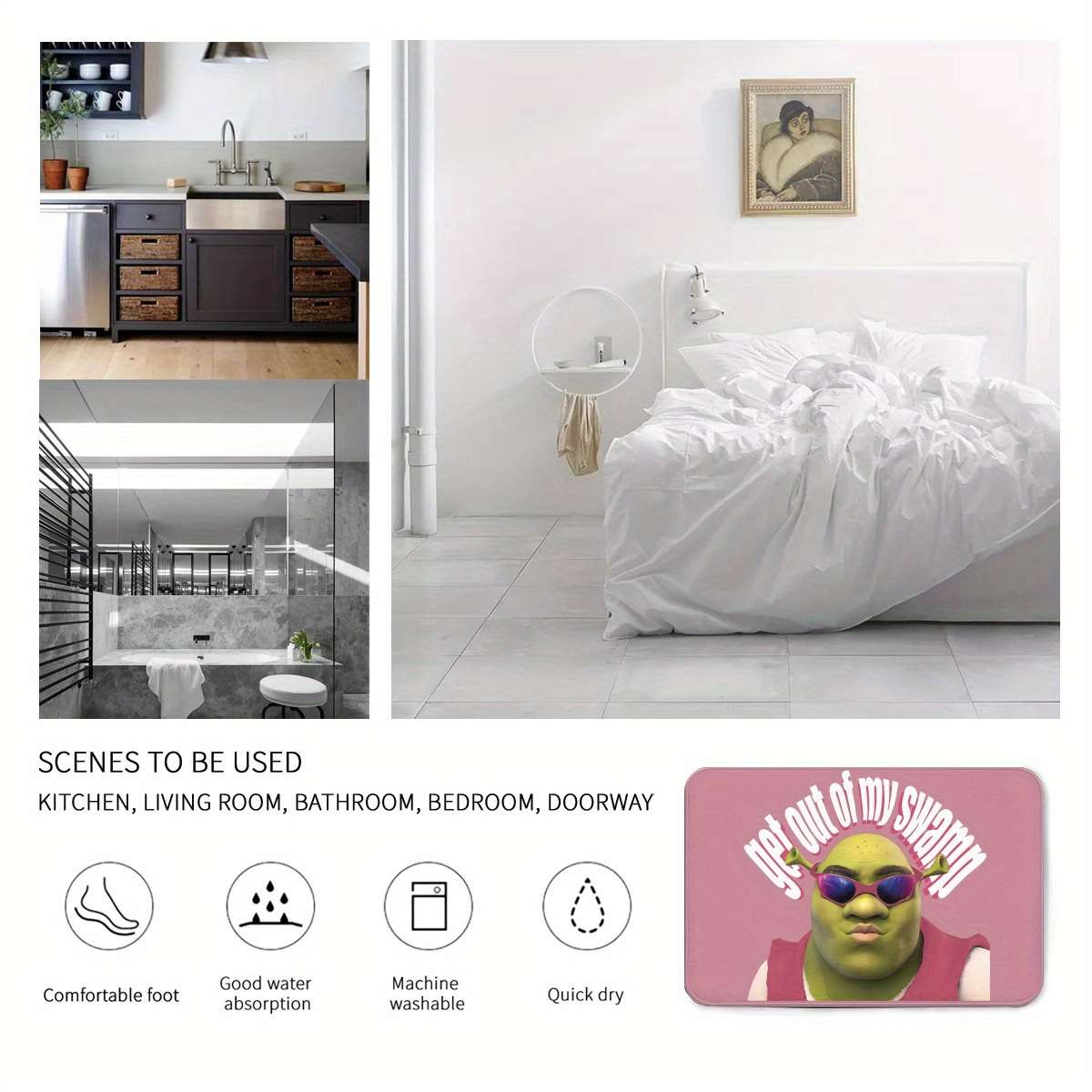 1Pc MultiColor 45x120cm Floor Mat