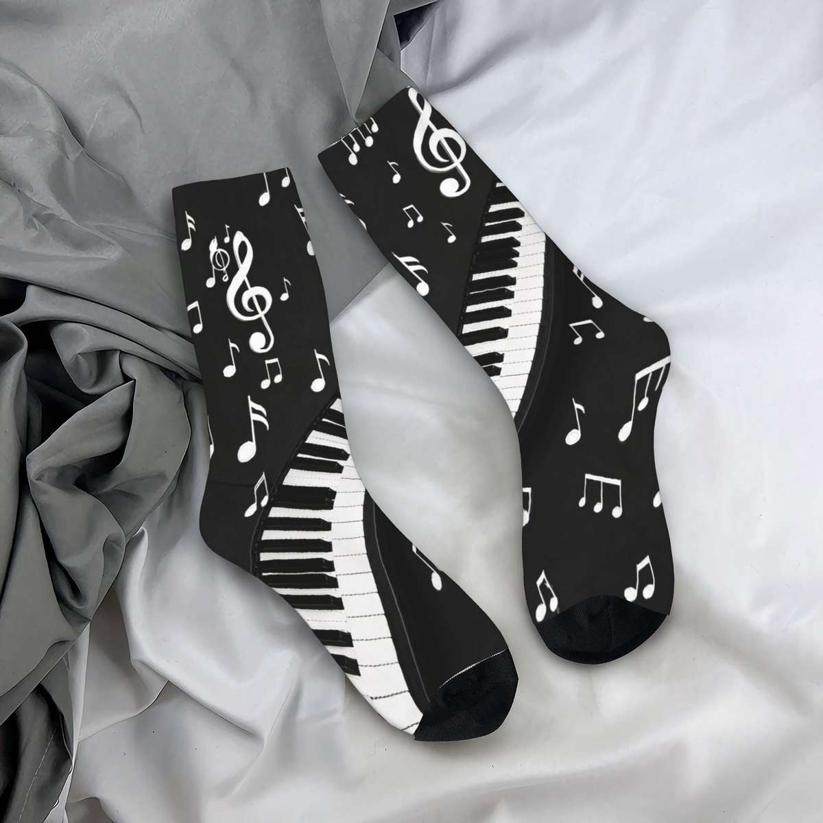 1 Pair Black One Size Socks
