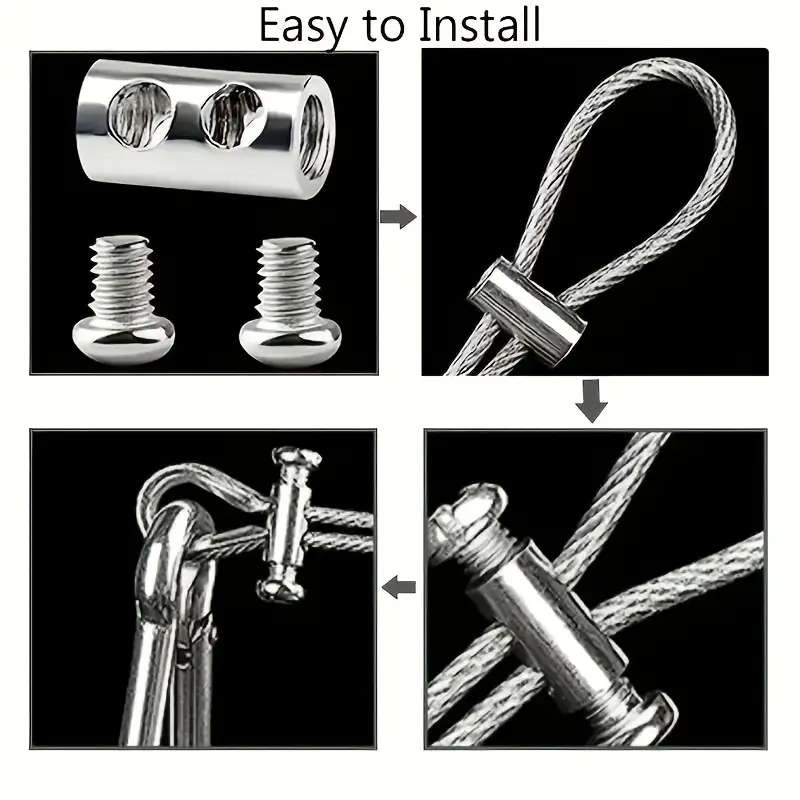 20 Adjustable Upgraded Wire Rope Cable Clamps