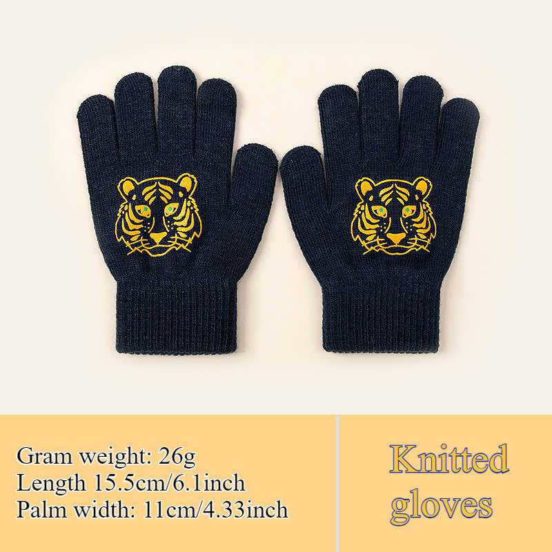 1 Pair Gray Cat Warm Gloves