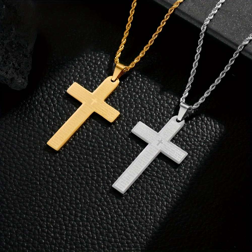 1 Piece Golden Jesus Theme Pendant