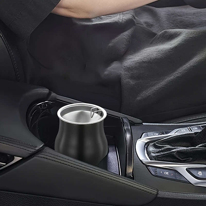 1pc Windproof Stainless Steel Ashtray with Creative Deer Design Smoke-Free for Cars Home Terraces