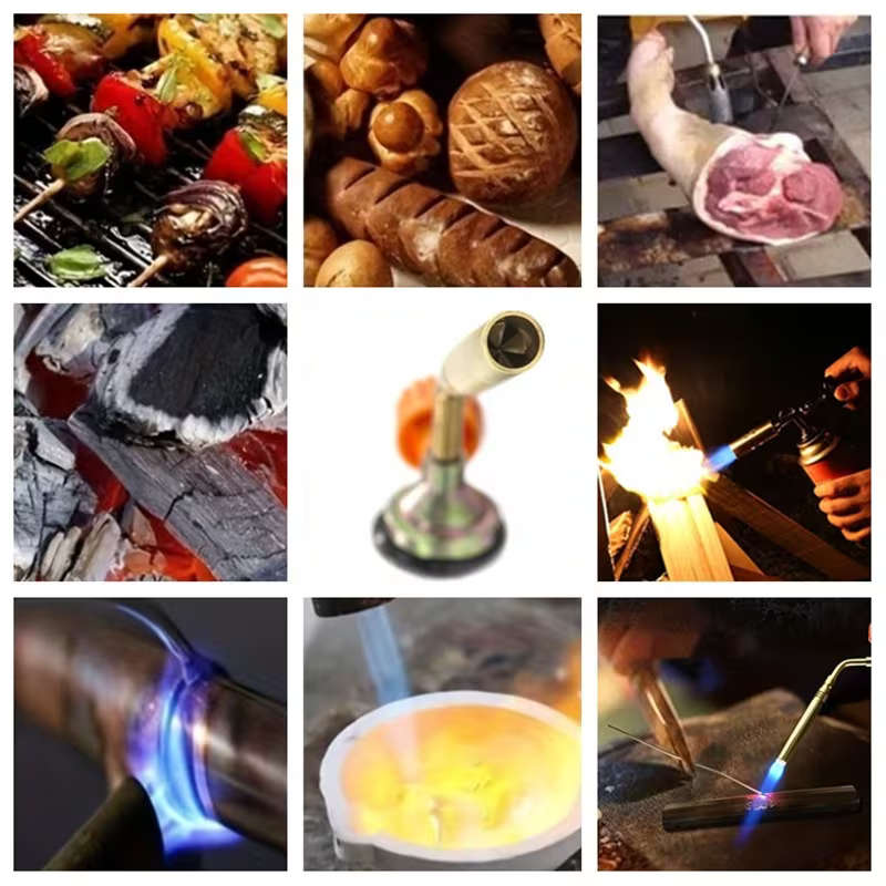 Portable Gas Torch Adjustable Durable Metal Structure
