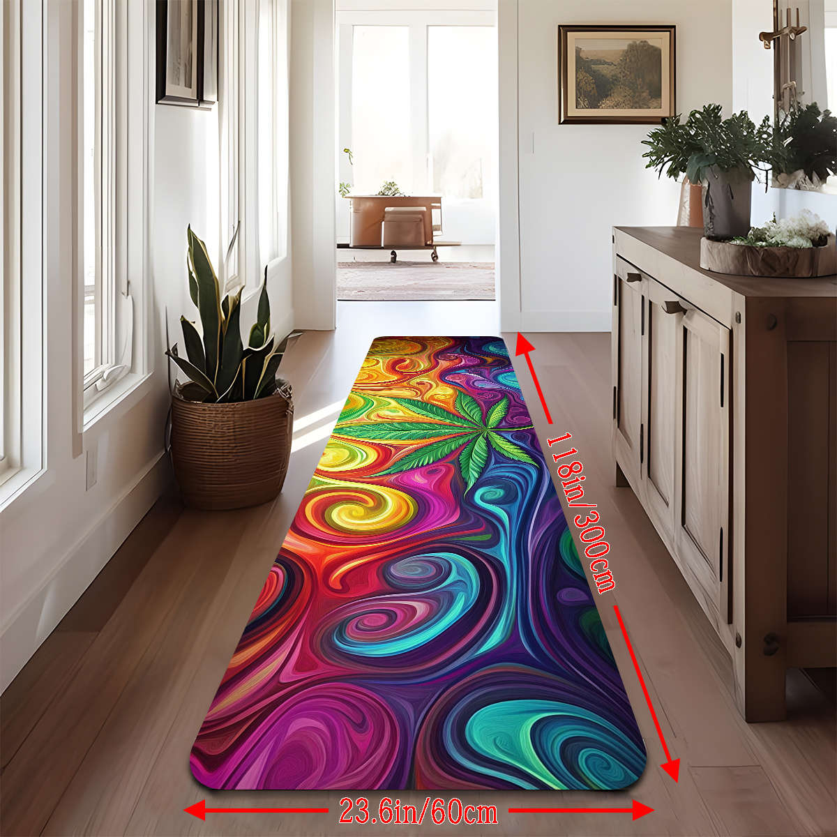 1Pc Mixed Color 24x118inch 60x300cm Floor Mat