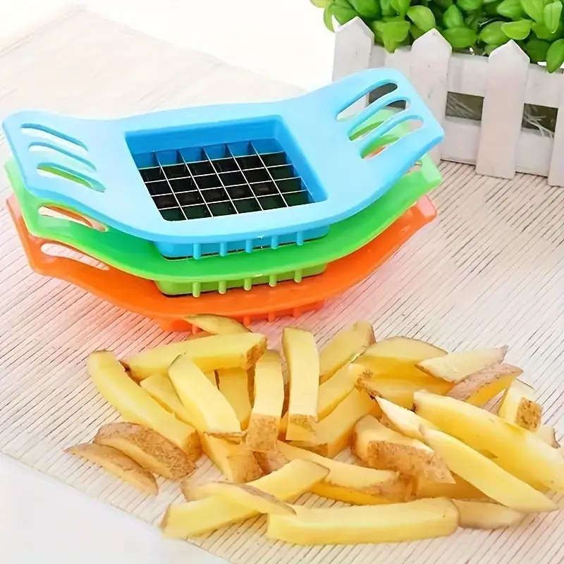 1pc Multipurpose Kitchen Slicer Manual PVC Fruit Vegetable Dicer Handheld Potato Cutter