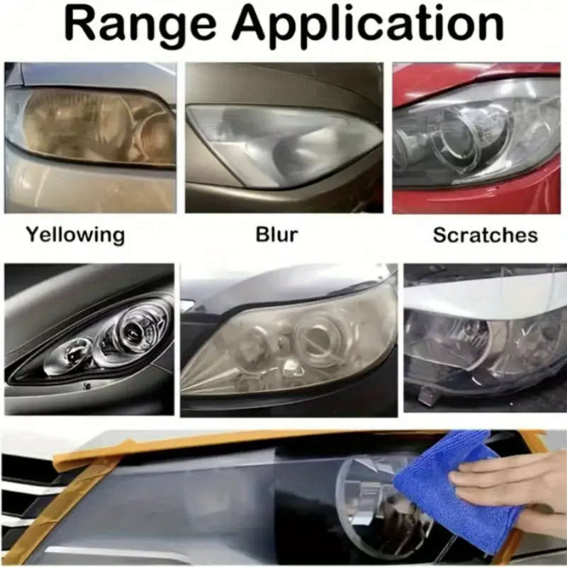 1pc Car Headlight Restoration Paste No-Polish Brightness Boost Scratch Removal Yellowing for Long-La