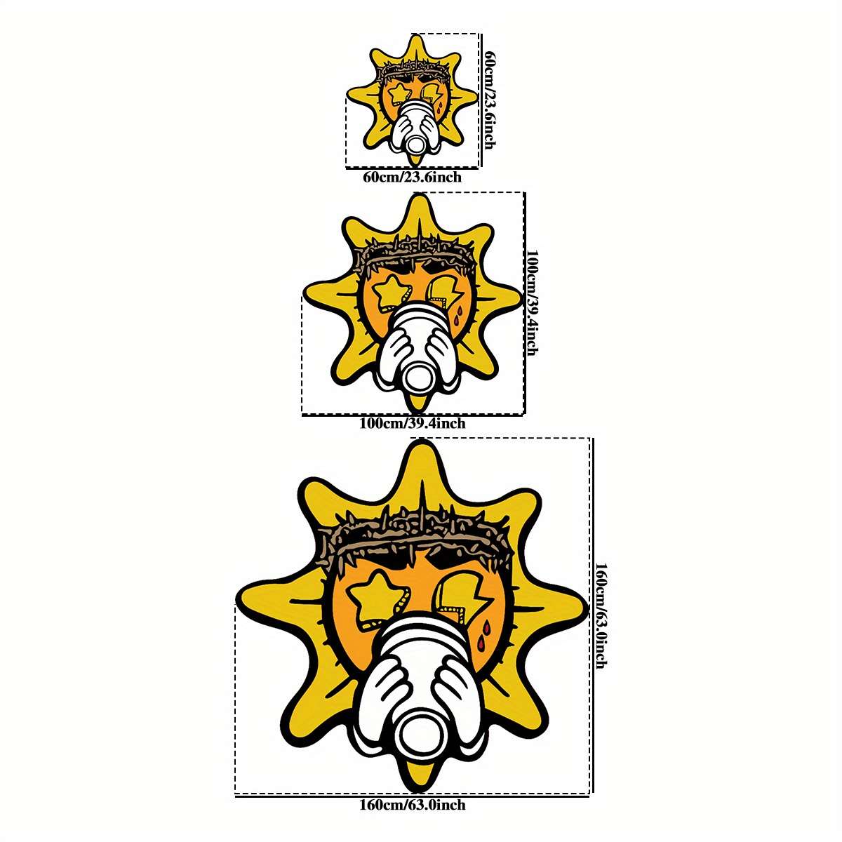 1Pc 23.62x23.62inch 60x60cm Floor Mat