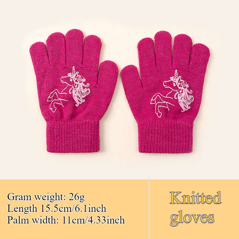 1 Pair Gray Cat Warm Gloves