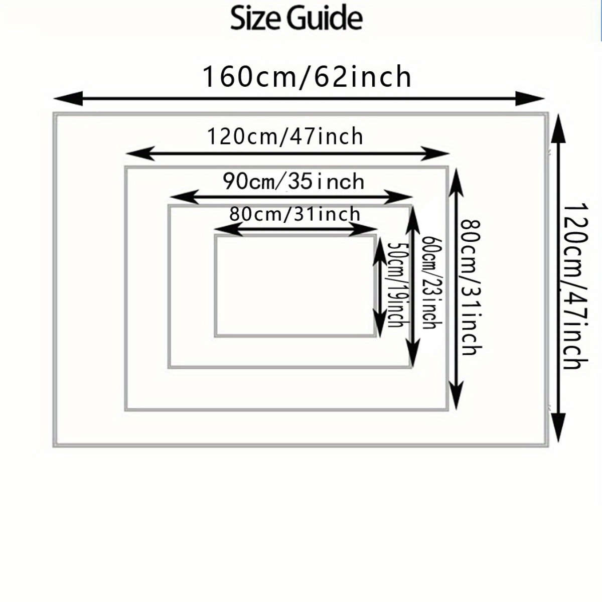 1Pc 120x160cm 47x62inch Floor Mat
