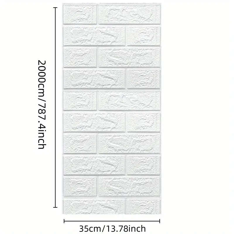 20m 3D Brick Wallpaper Sticker