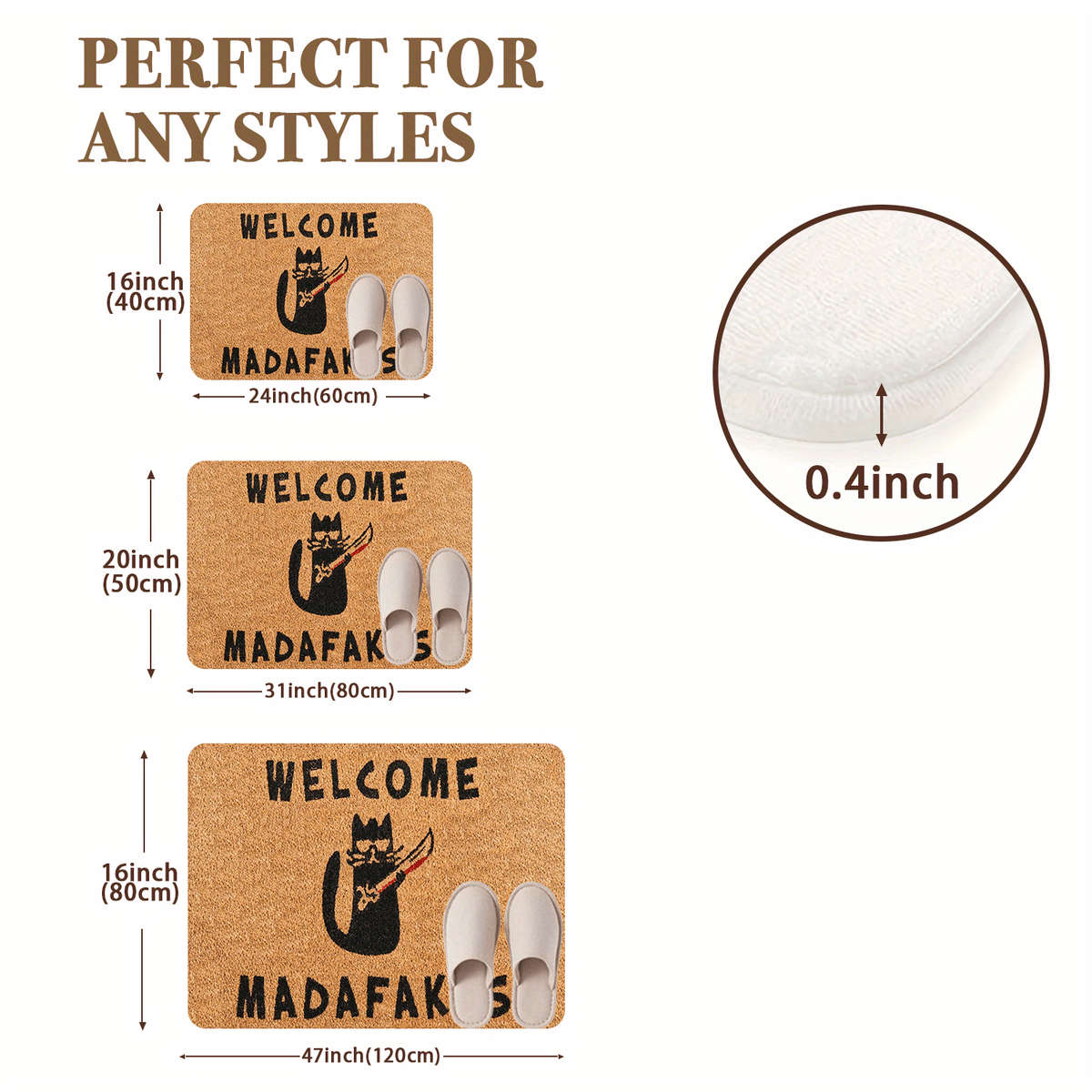 15.75x23.62inch 40x60cm Floor Mat