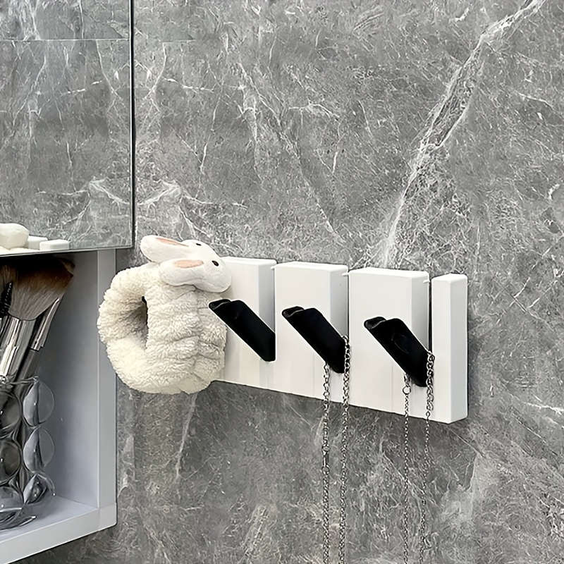 Piano Keyboard Design Wall-Mounted Hook Rack Durable Plastic Easy Installation Multi-Function