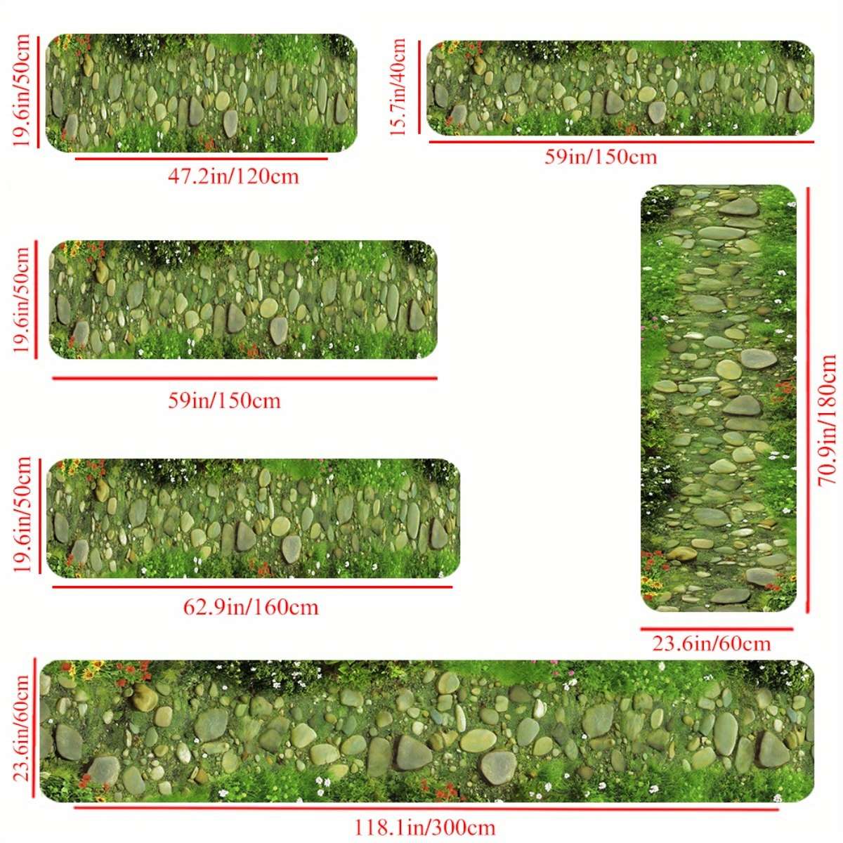 1Pc 24x71inch 60x180cm Floor Mat