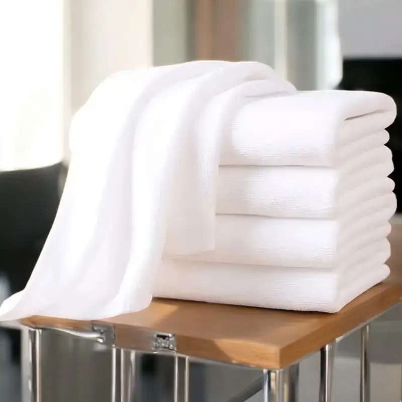 5Pack Modern Polyester Blend Bath Towels Super Absorbent Quick-Dry Textured Weave Non-Woven Fabric 5