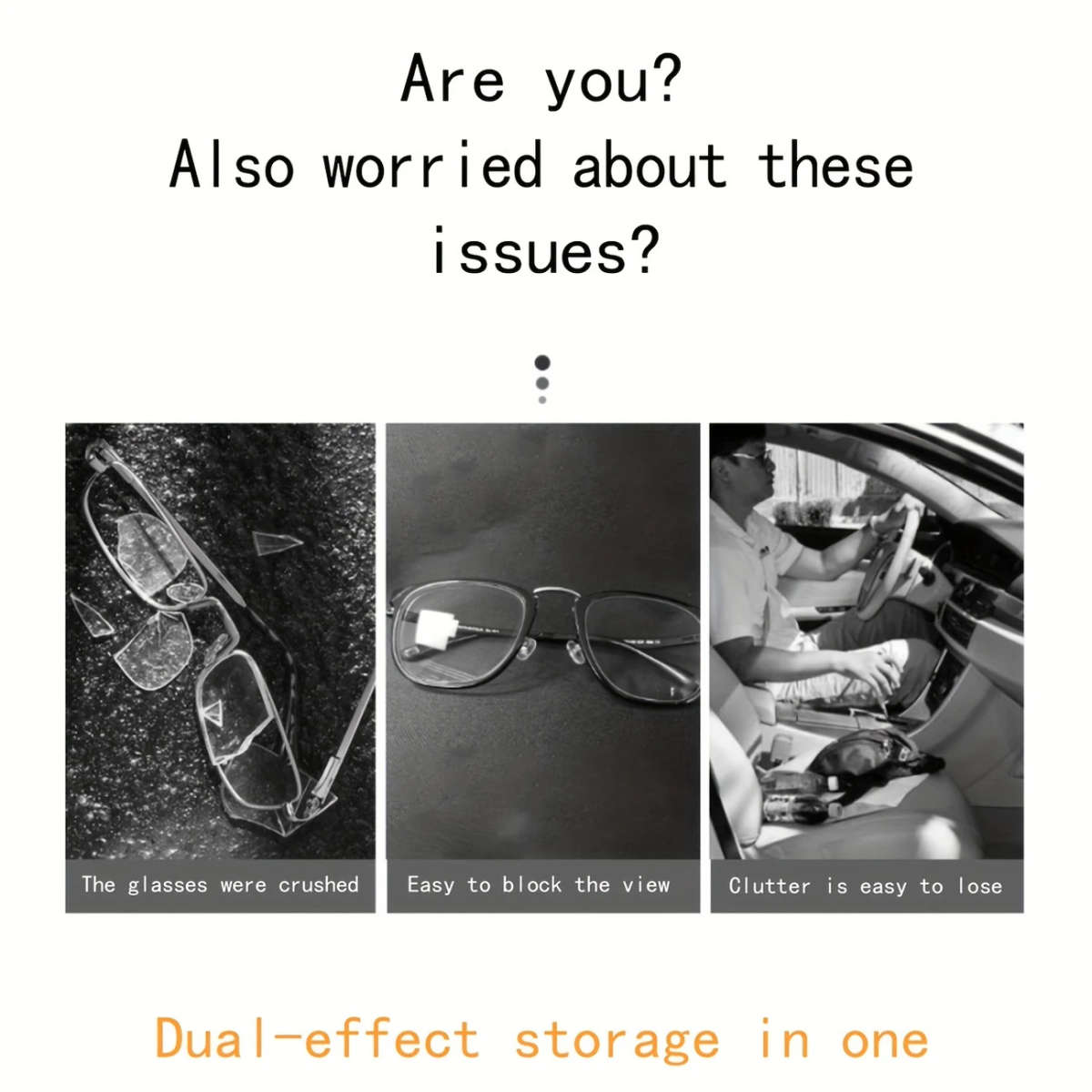 1pc Multi-Function Car Sun Visor with Glasses Holder Bill ID Card Slots Durable ABS Material Essenti