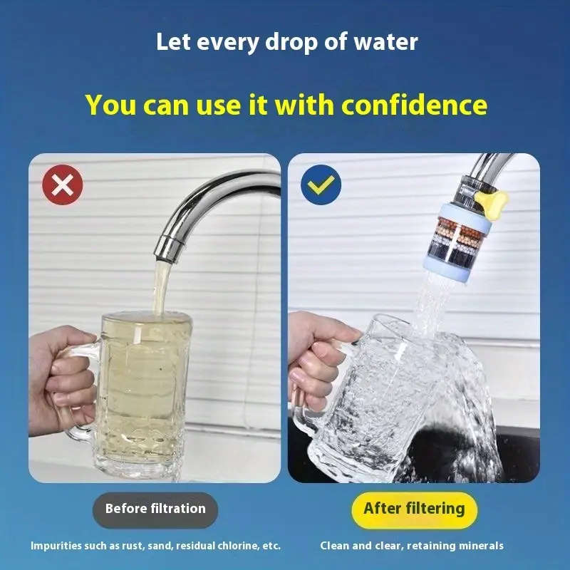 6-In-1 Water Dispenser Faucet With Filtration System Kitchen Sink Faucet