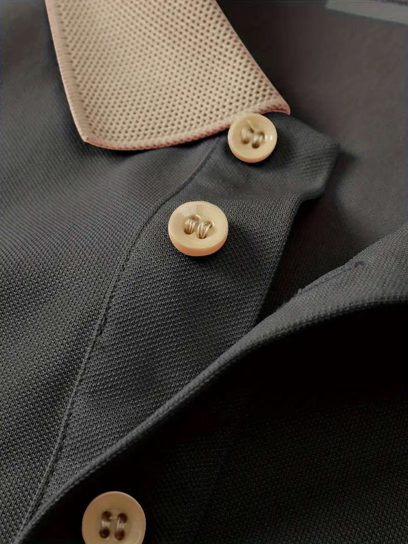 Mens Short Sleeve Golf Shirt, Breathable Fabric, Size Medium UK 38