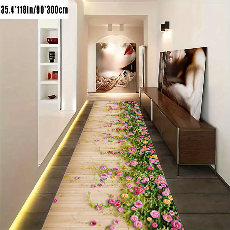 1Pc 23x118inch 60x300cm Floor Mat
