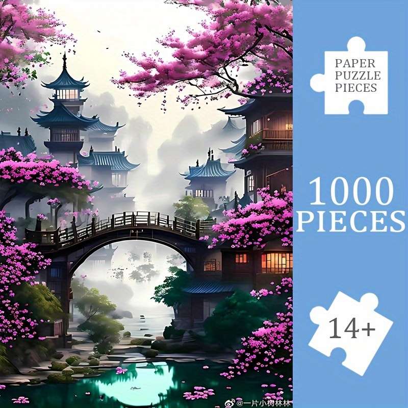 1000pcs Traditional Chinese Architecture Jigsaw Puzzle Large 50.04x70.1 cm High-Qu