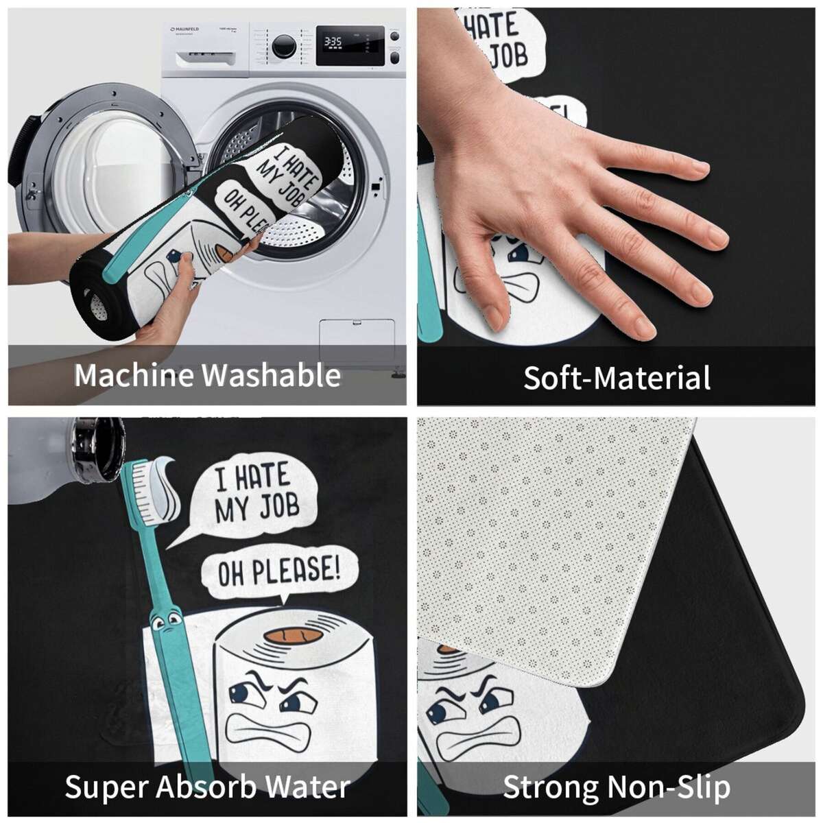 1Pc Art 40x60cm Floor Mat