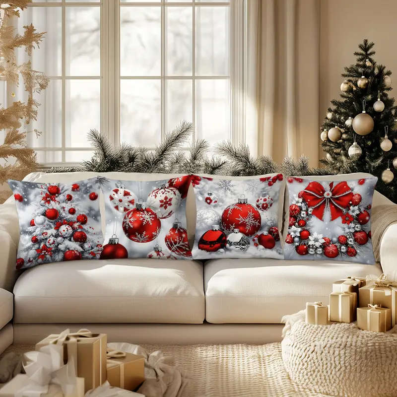4-Piece Christmas Pillowcase Set
