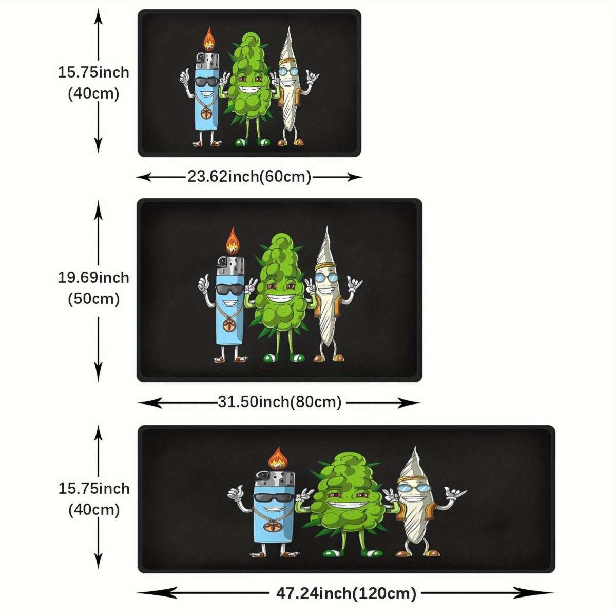 1Pc Art 40x120cm Floor Mat